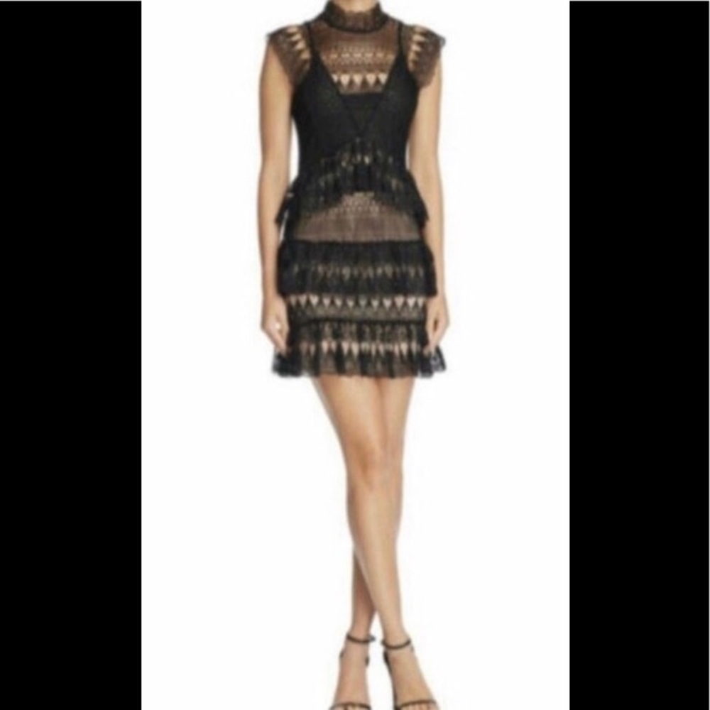 Aqua crochet mini dress worn once